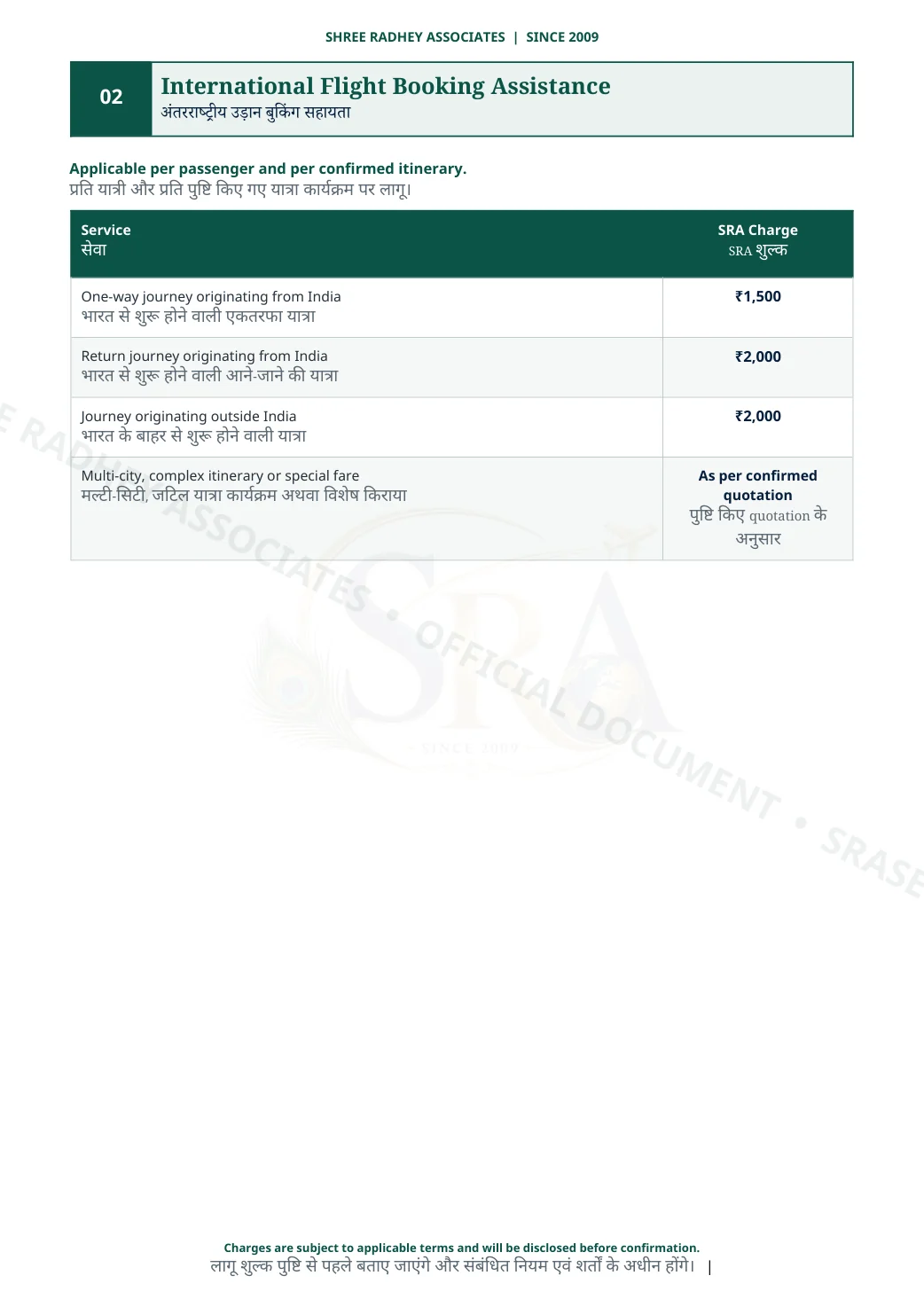 Service charge schedule page 3
